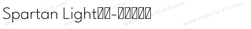 Spartan Light字体字体转换